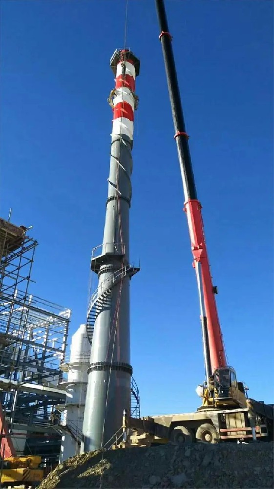 威海30米钢烟囱吊装方案